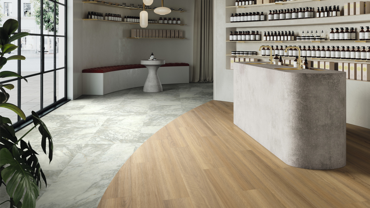Karndean Commercial LVT flooring on a retail shop in Australia