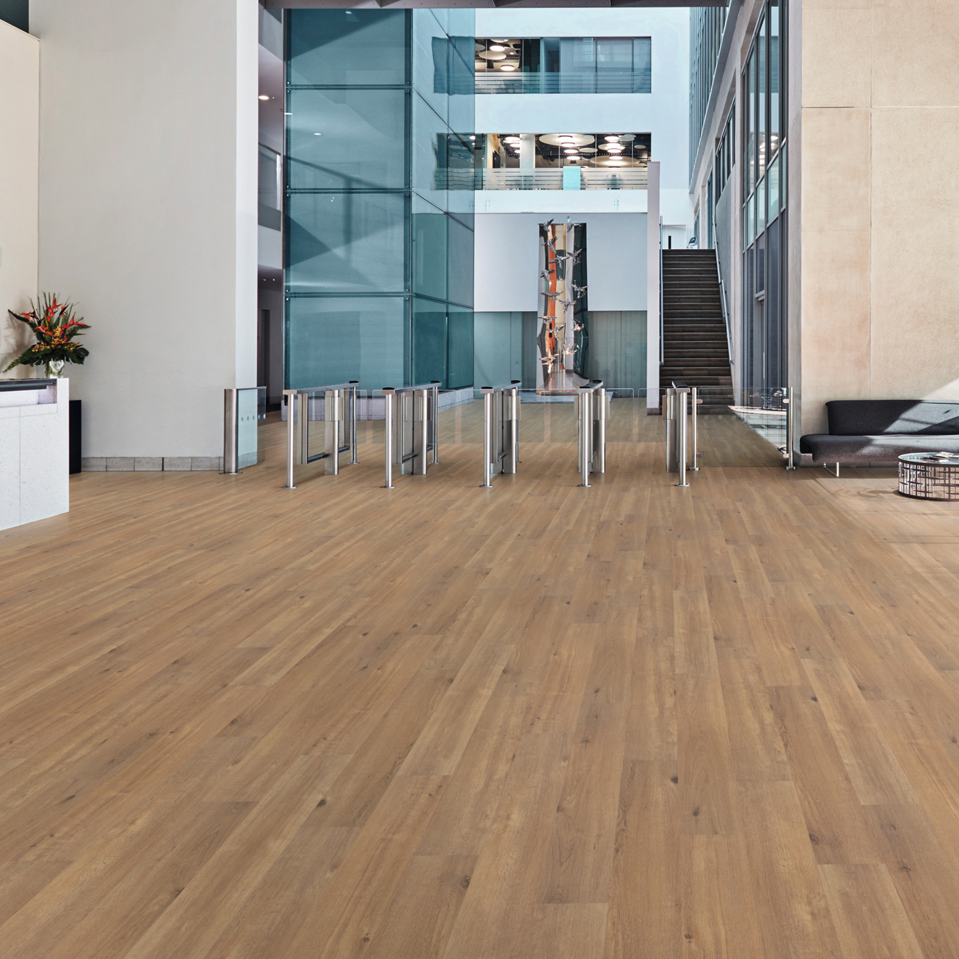Office lobby with North American Oak RCP6533 floors