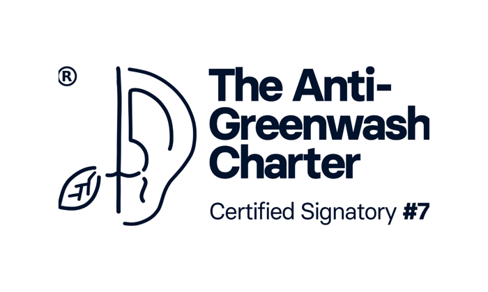 The Anti-Greenwash Charter certified signatory logo
