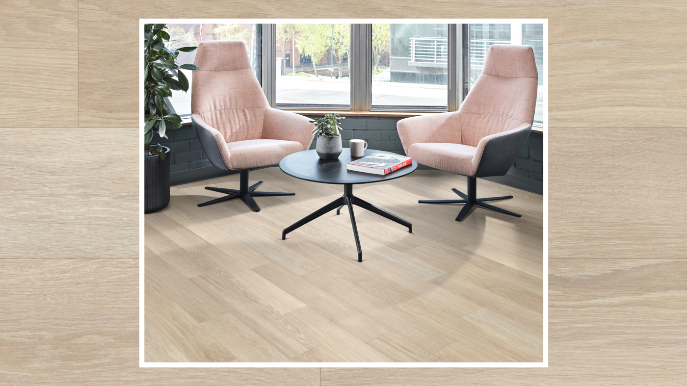 Dutch Limed Oak luxury vinyl floors in an office seating area