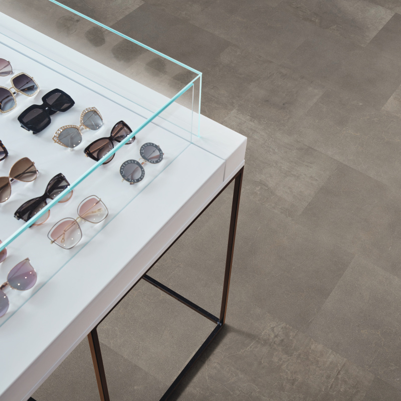 Sunglasses case on Fumo gluedown lvt floors