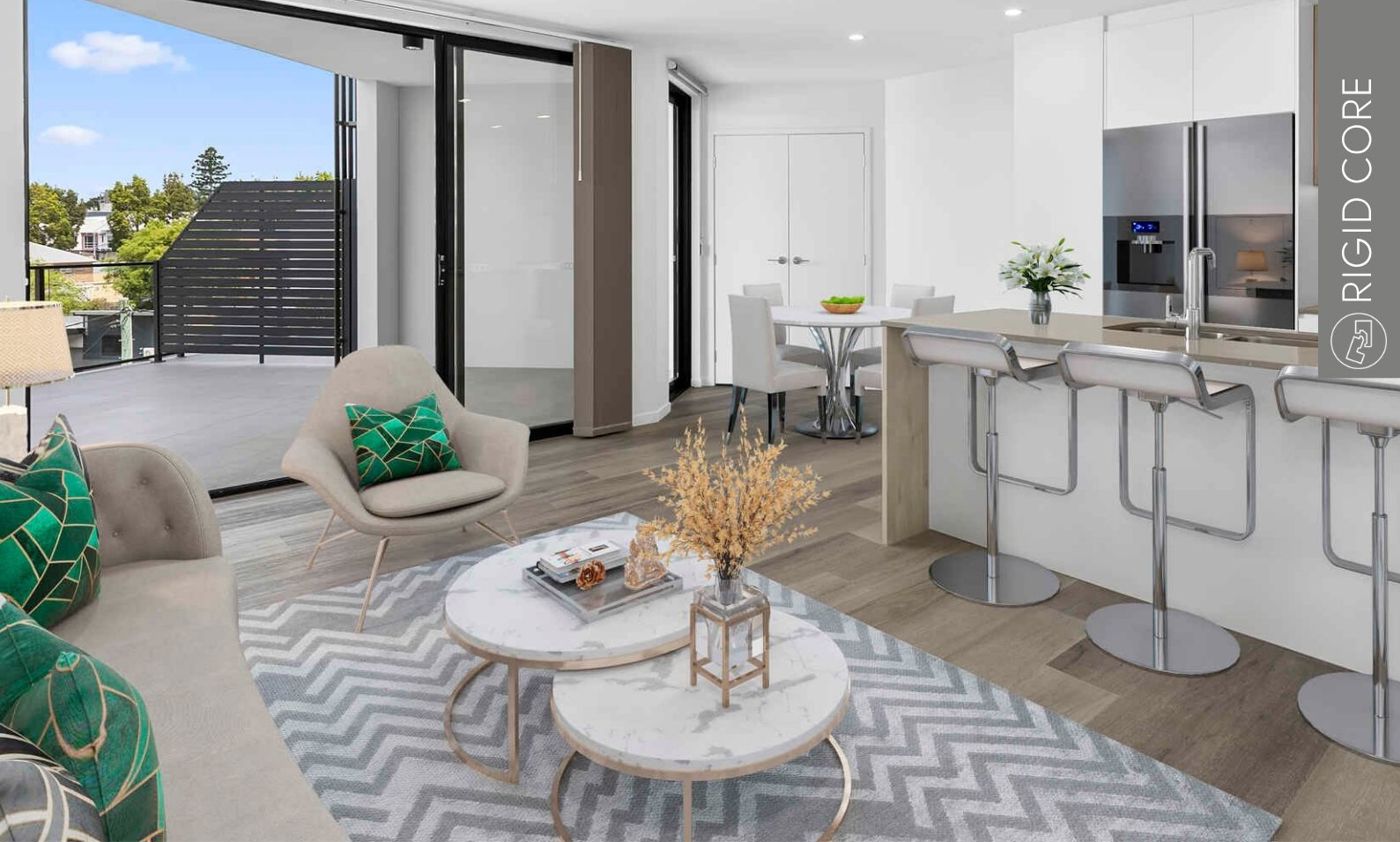 Korlok hybrid flooring installed in multi residential apartments 