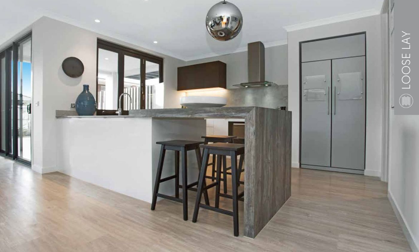 Commercial vinyl floor for residential homes