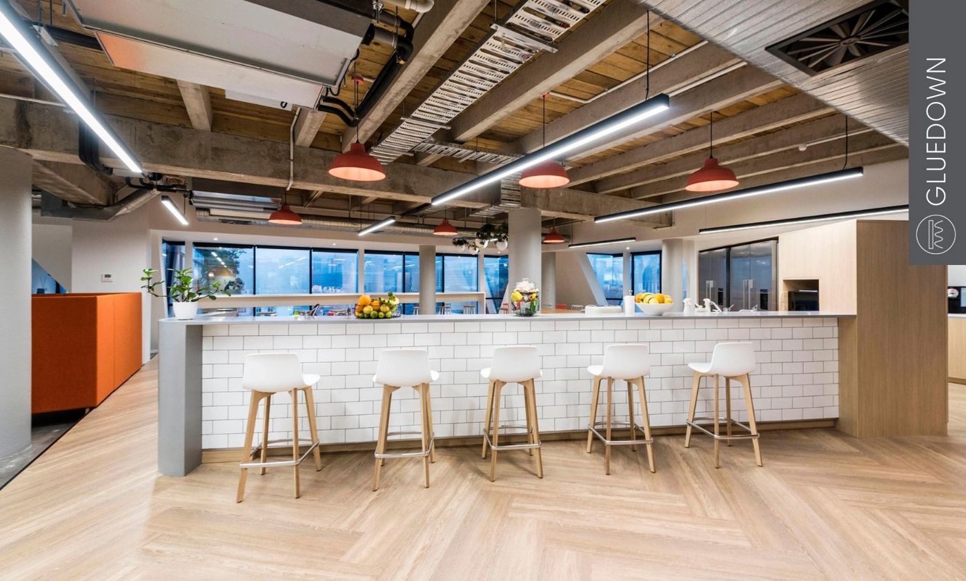 Waterproof, and cost-effective LVT in offices