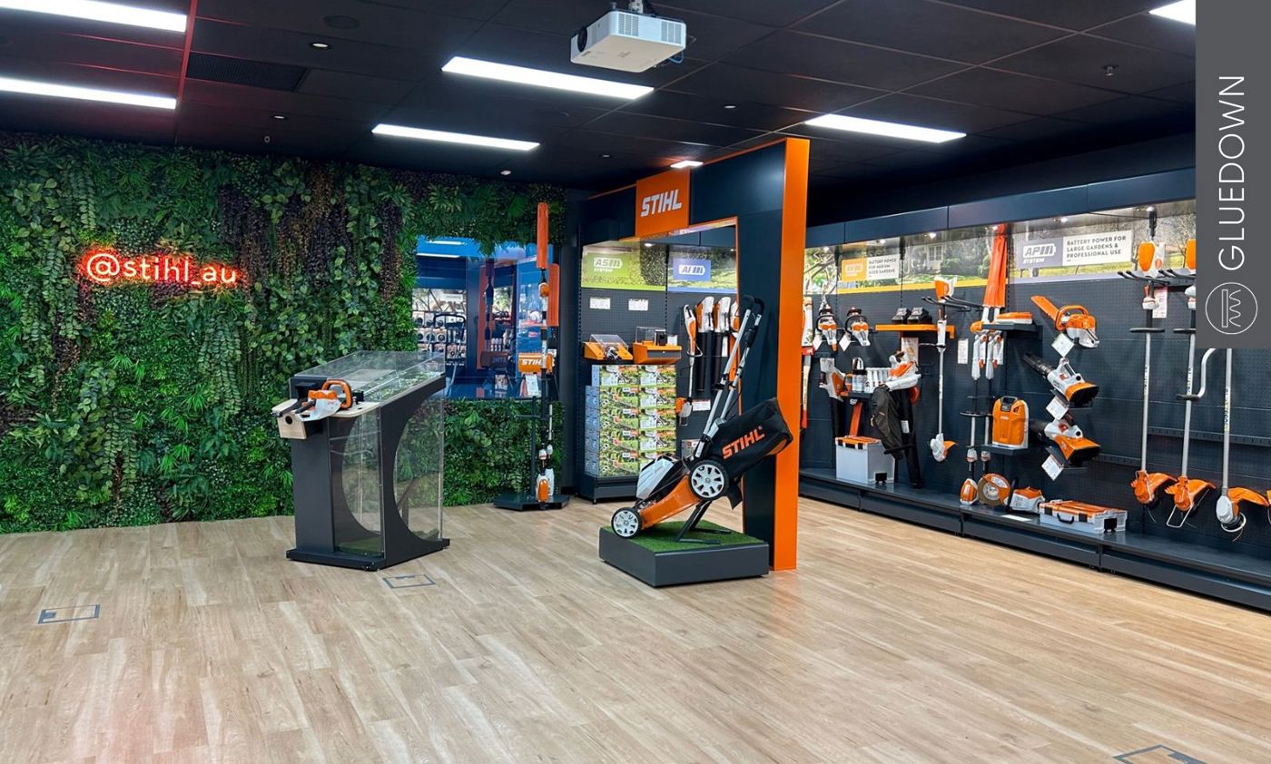 Retail vinyl flooring low maintenance solution 