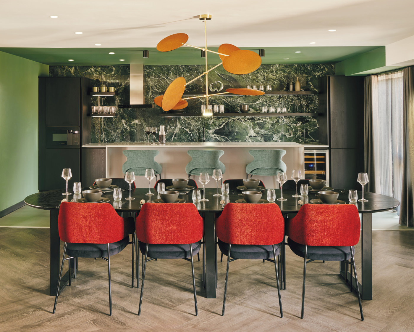  Platform_ in Sheffield using Karndean loose lay in the dining room in their built to rent apartments