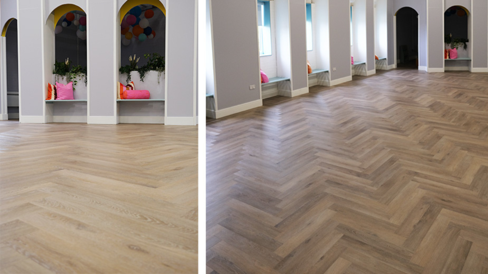 Karndean commercial mied tone flooring