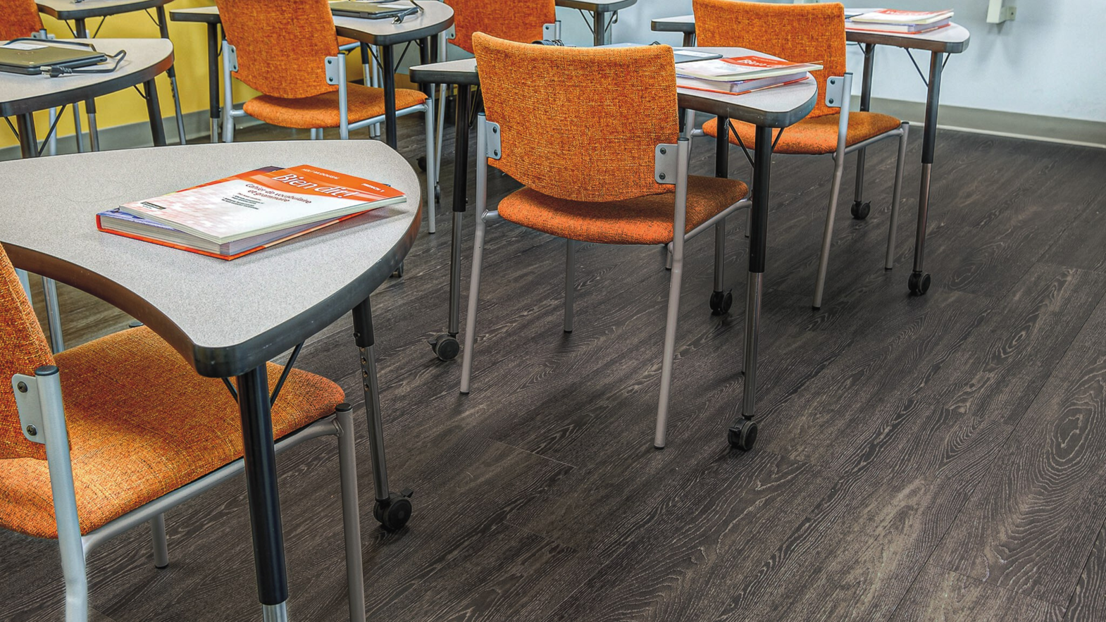 New Argen WP414 floors from the Opus collection in the French room at St. Edmund's Academy