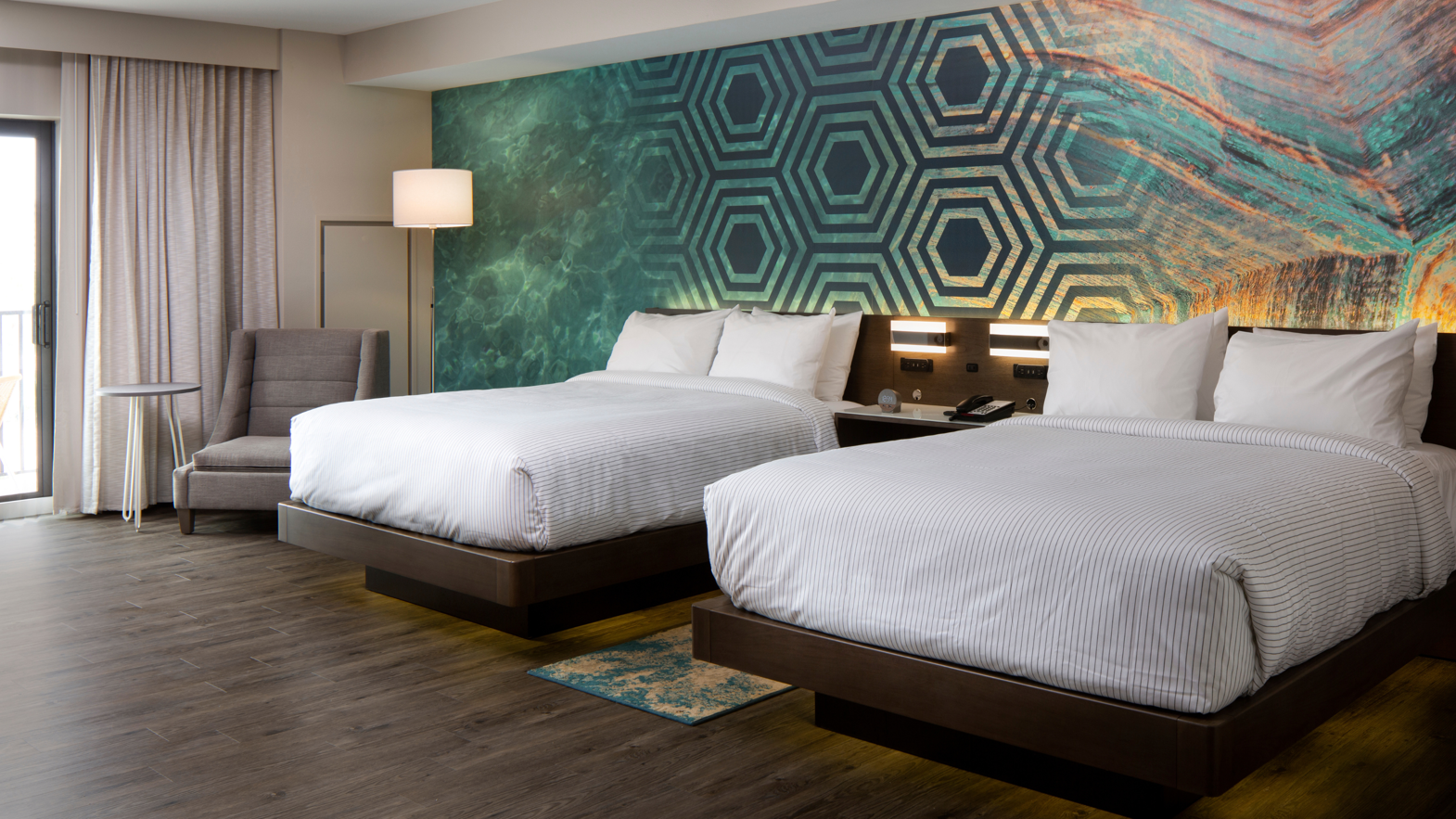 Ignea floors from the Opus collection in a double room at Cambria Hotel