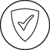 Shield with check mark icon