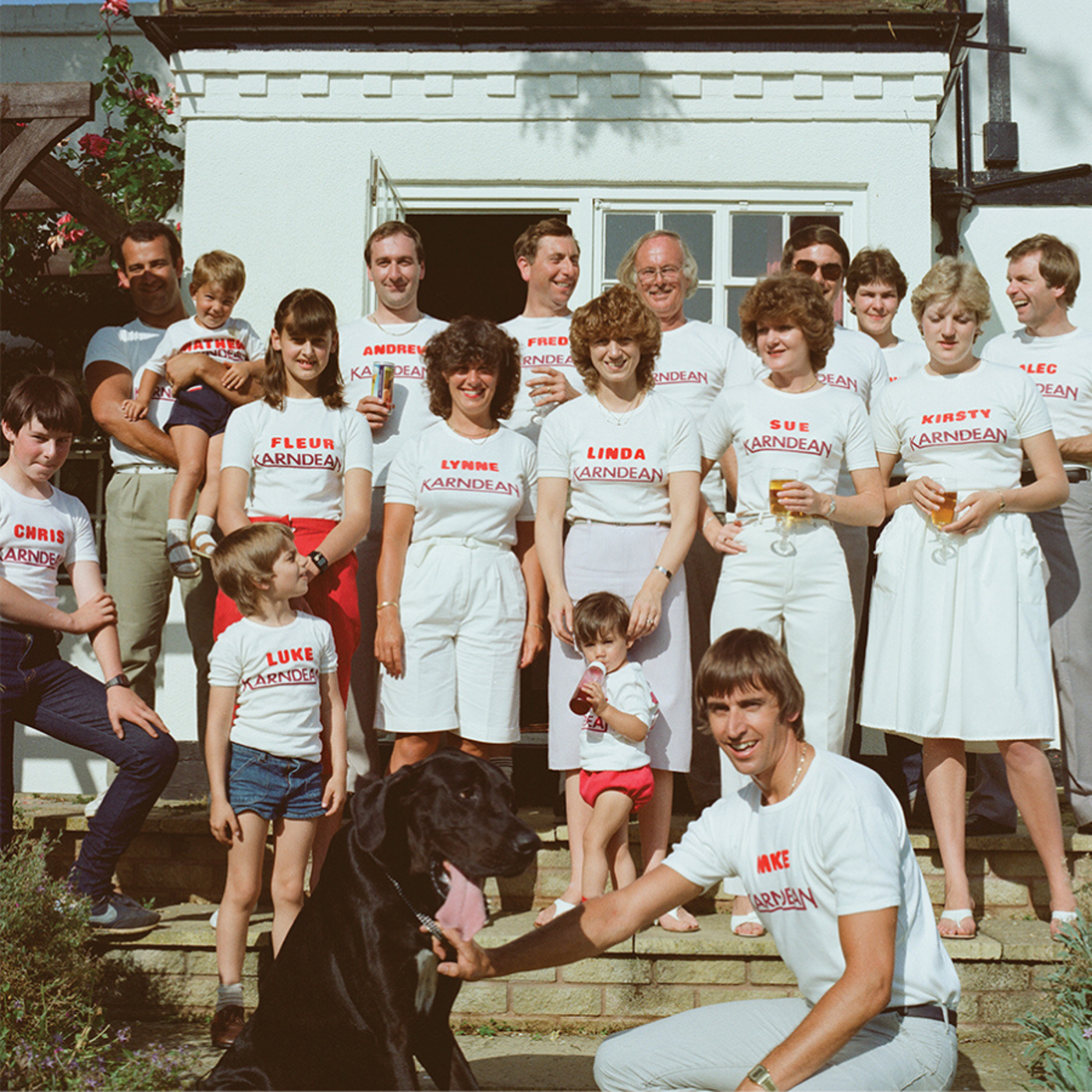 The original Karndean team with Smoky the great dane