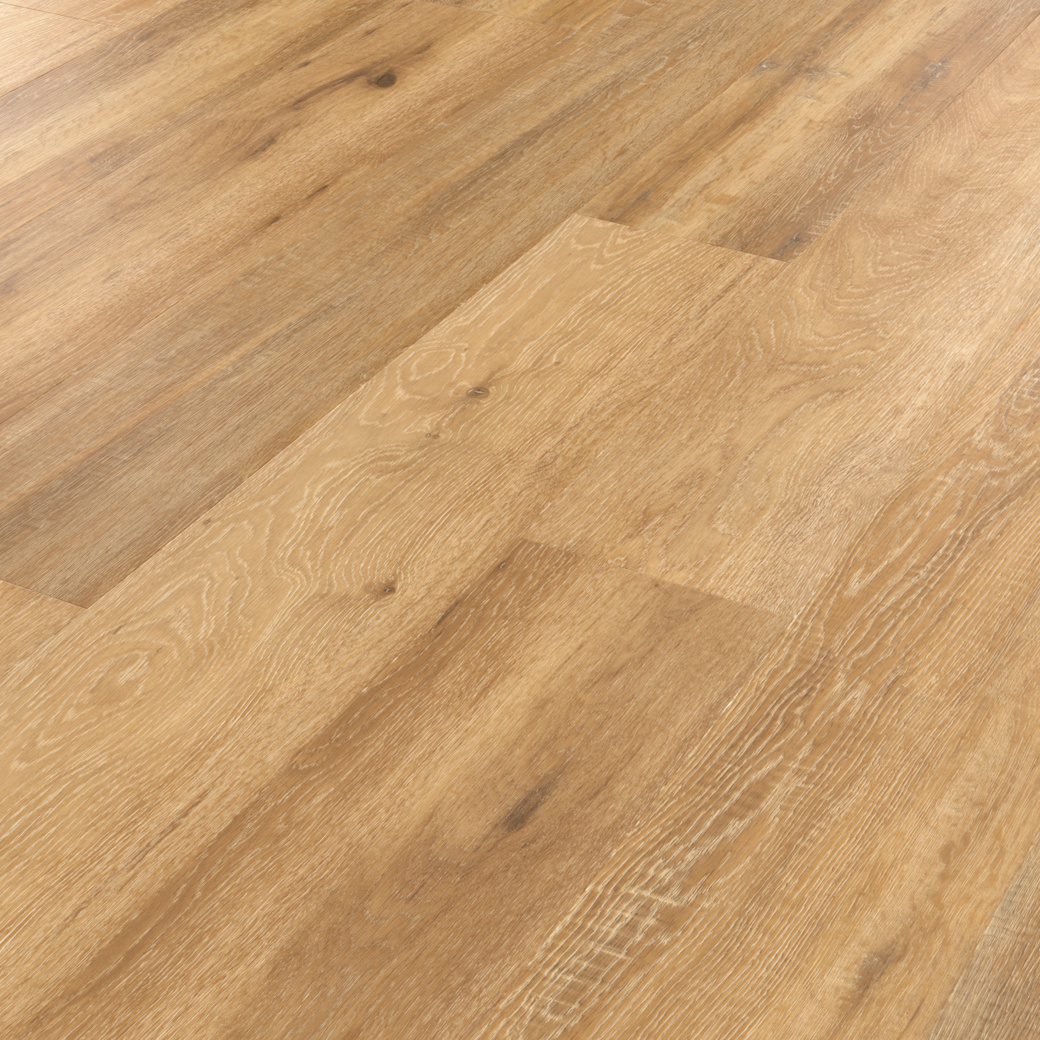 Baltic Limed Oak golden brown flooring by Karndean laid at an angle
