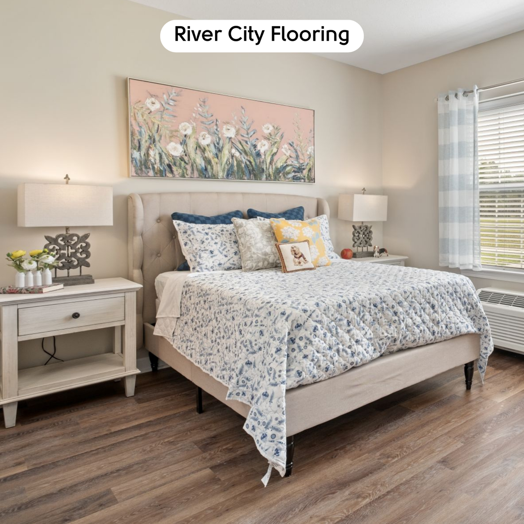 Mid Limed Oak KP96 floors in a bedroom designed by River City Flooring