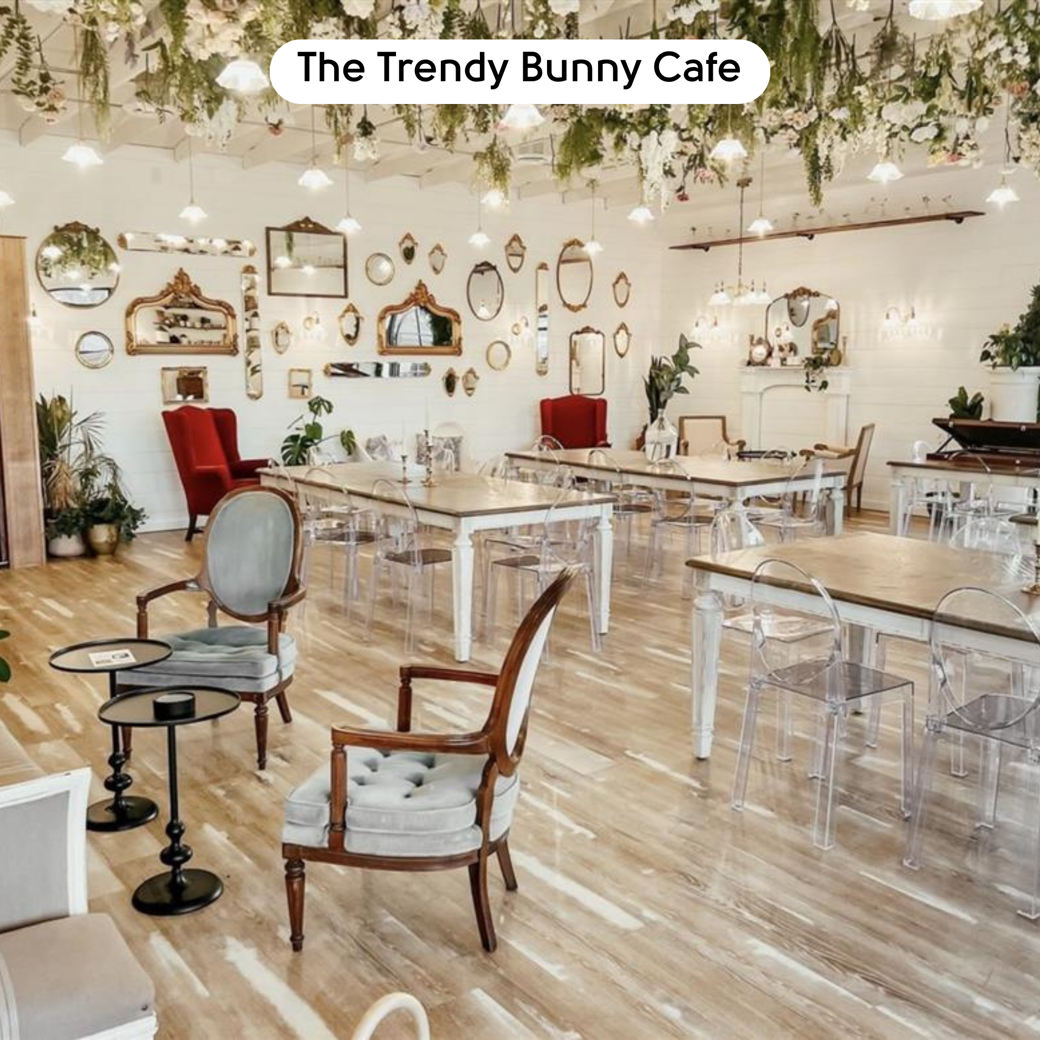 Blond Farmhouse Oak SCB136 floors in The Trendy Bunny Cafe