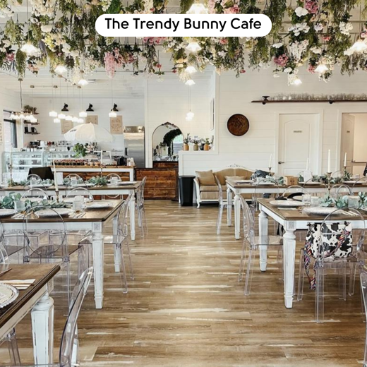 Blond Farmhouse Oak SCB136 floors in The Trendy Bunny Cafe