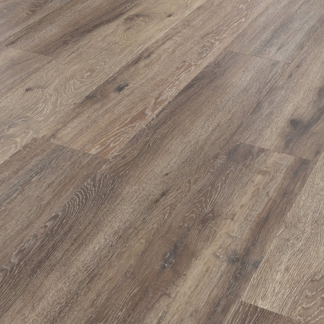 Baltic Mistral Oak dark grey flooring laid straight and being shown from an angle above