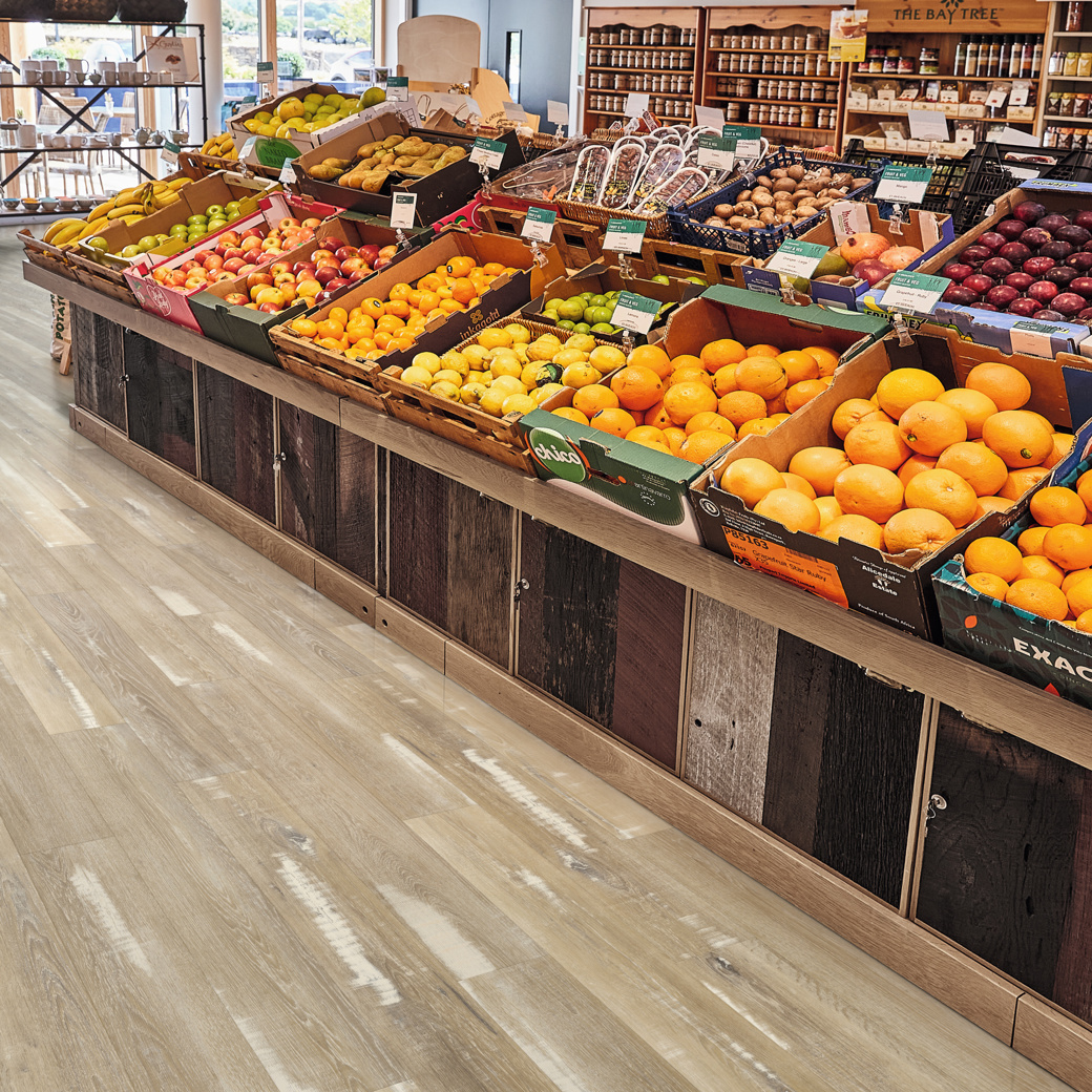 Grocery store with Blond Farmhouse Oak VGW136T | SCB136 floors