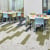 Bold abstracts from the Opus luxury vinyl floor collection add personality to kids' classrooms